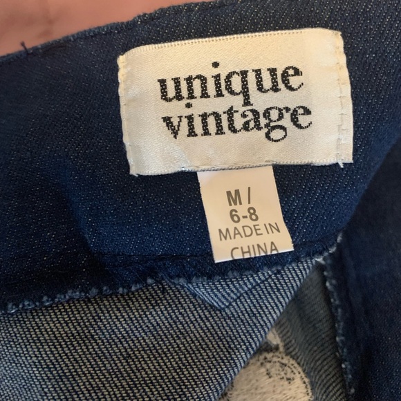 NWT Unique Vintage Denim Wiggle Skirt Horse embroidery Medium. Hard to Find - Picture 4 of 10